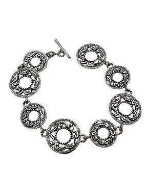 Carolyn Pollack American West Sterling Silver Toggle Bracelet 8.5 Inch